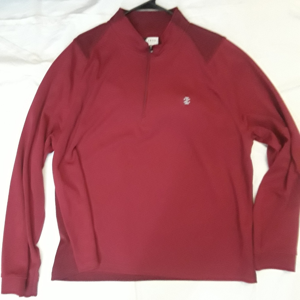 EUC- Men's Izod Quarter Zip Pullover -XXL-Red Wine